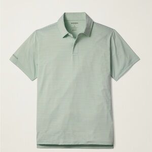 Bonobos Men's Light Green Striped Polo Shirt - SLIM FIT
